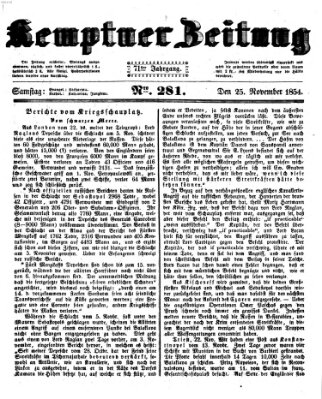 Kemptner Zeitung Samstag 25. November 1854