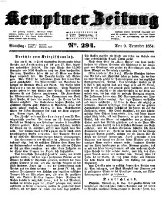 Kemptner Zeitung Samstag 9. Dezember 1854