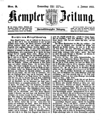 Kemptner Zeitung Donnerstag 4. Januar 1855