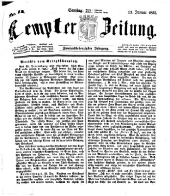 Kemptner Zeitung Samstag 13. Januar 1855