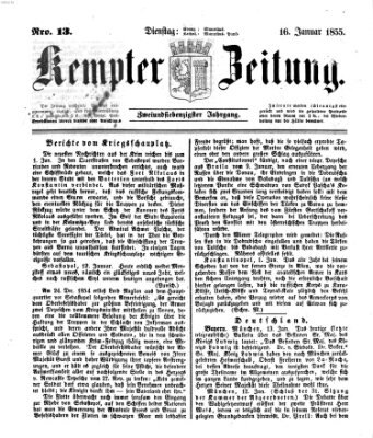 Kemptner Zeitung Dienstag 16. Januar 1855