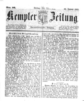 Kemptner Zeitung Freitag 19. Januar 1855