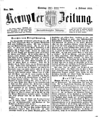 Kemptner Zeitung Sonntag 4. Februar 1855