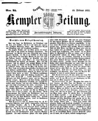 Kemptner Zeitung Samstag 10. Februar 1855