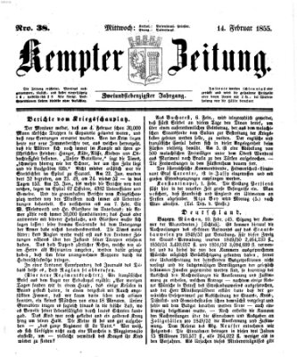 Kemptner Zeitung Mittwoch 14. Februar 1855