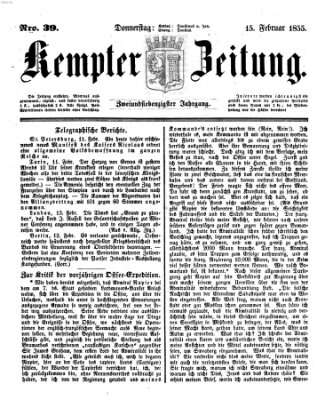 Kemptner Zeitung Donnerstag 15. Februar 1855