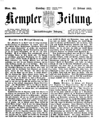 Kemptner Zeitung Samstag 17. Februar 1855