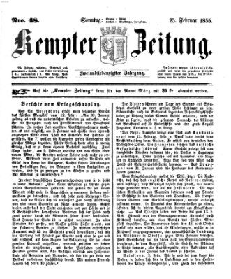 Kemptner Zeitung Sonntag 25. Februar 1855