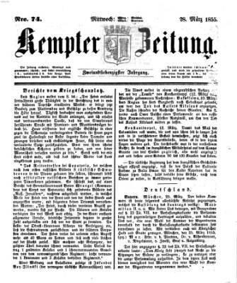 Kemptner Zeitung Mittwoch 28. März 1855