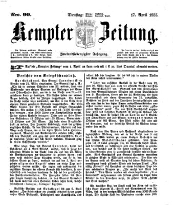 Kemptner Zeitung Dienstag 17. April 1855