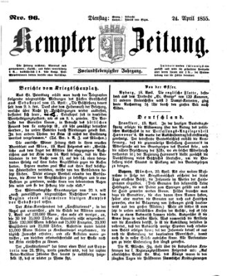 Kemptner Zeitung Dienstag 24. April 1855