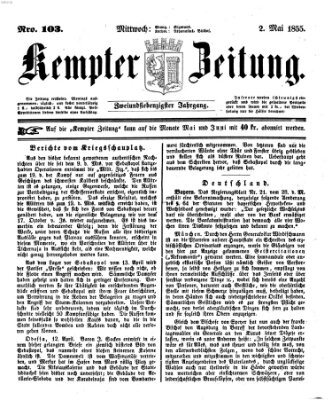 Kemptner Zeitung Mittwoch 2. Mai 1855