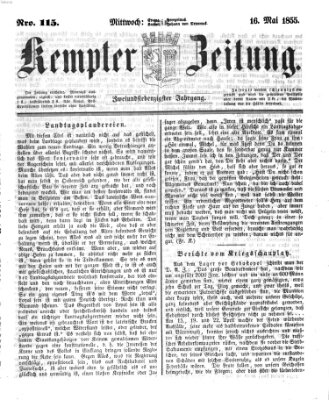 Kemptner Zeitung Mittwoch 16. Mai 1855