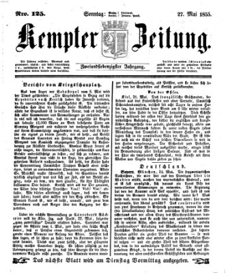 Kemptner Zeitung Sonntag 27. Mai 1855