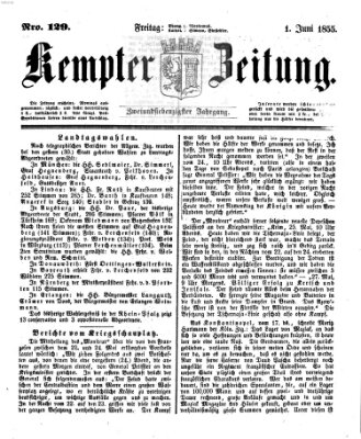 Kemptner Zeitung Freitag 1. Juni 1855