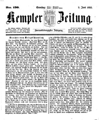 Kemptner Zeitung Samstag 2. Juni 1855