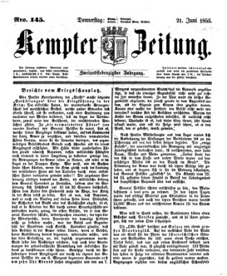 Kemptner Zeitung Donnerstag 21. Juni 1855