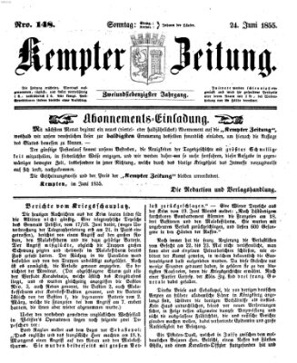 Kemptner Zeitung Sonntag 24. Juni 1855