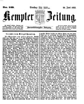 Kemptner Zeitung Dienstag 26. Juni 1855