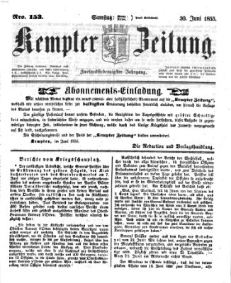 Kemptner Zeitung Samstag 30. Juni 1855