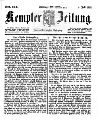 Kemptner Zeitung Sonntag 1. Juli 1855