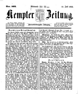 Kemptner Zeitung Mittwoch 11. Juli 1855