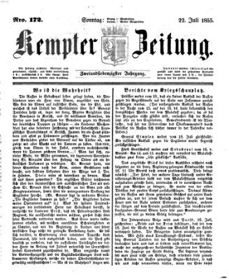 Kemptner Zeitung Sonntag 22. Juli 1855