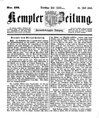 Kemptner Zeitung Dienstag 31. Juli 1855