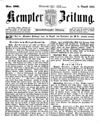 Kemptner Zeitung Mittwoch 8. August 1855