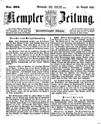 Kemptner Zeitung Mittwoch 29. August 1855