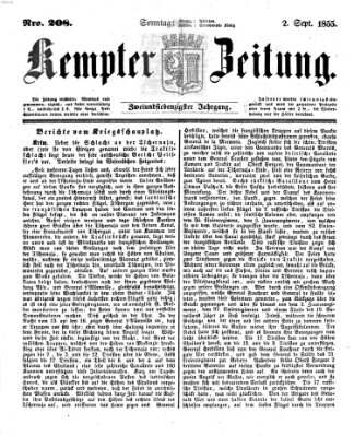 Kemptner Zeitung Sonntag 2. September 1855