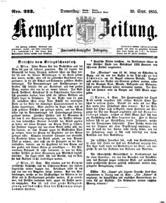 Kemptner Zeitung Donnerstag 20. September 1855