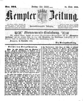 Kemptner Zeitung Freitag 21. September 1855