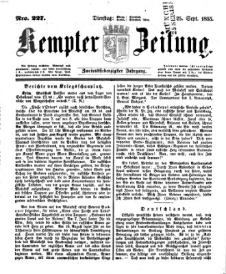 Kemptner Zeitung Dienstag 25. September 1855