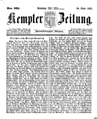 Kemptner Zeitung Samstag 29. September 1855