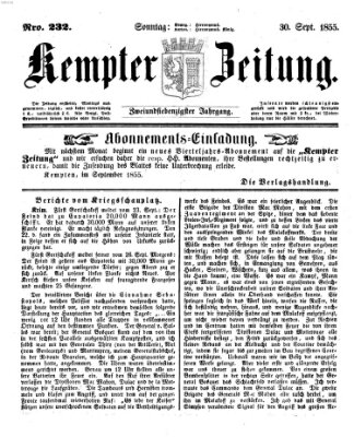 Kemptner Zeitung Sonntag 30. September 1855