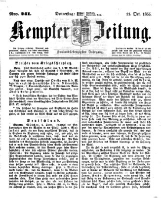 Kemptner Zeitung Donnerstag 11. Oktober 1855