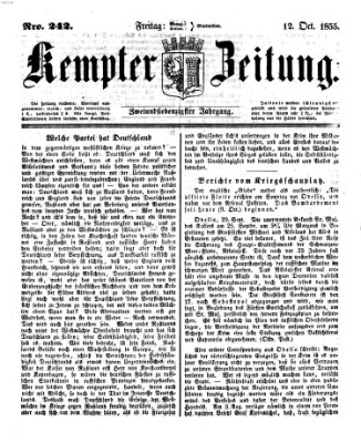 Kemptner Zeitung Freitag 12. Oktober 1855