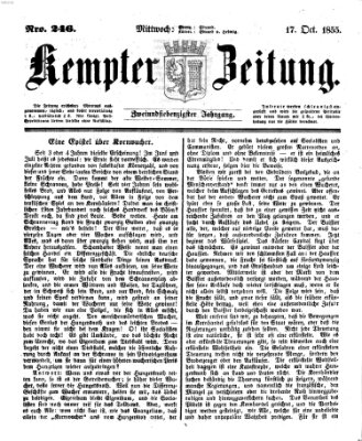 Kemptner Zeitung Mittwoch 17. Oktober 1855