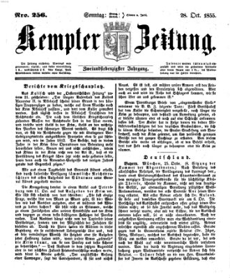 Kemptner Zeitung Sonntag 28. Oktober 1855