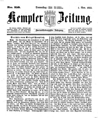 Kemptner Zeitung Donnerstag 1. November 1855