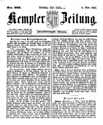 Kemptner Zeitung Dienstag 6. November 1855