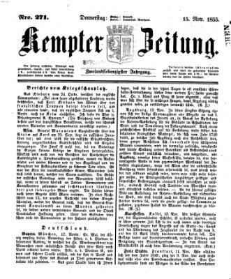 Kemptner Zeitung Donnerstag 15. November 1855