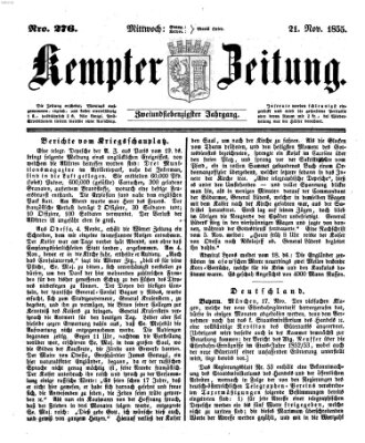 Kemptner Zeitung Mittwoch 21. November 1855