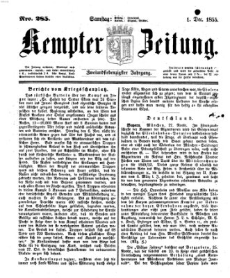 Kemptner Zeitung Samstag 1. Dezember 1855