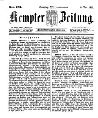 Kemptner Zeitung Samstag 8. Dezember 1855