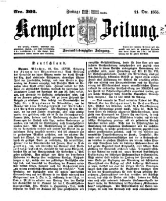 Kemptner Zeitung Freitag 21. Dezember 1855