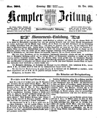 Kemptner Zeitung Sonntag 23. Dezember 1855