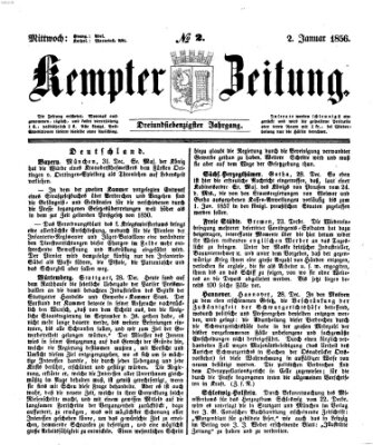 Kemptner Zeitung Mittwoch 2. Januar 1856