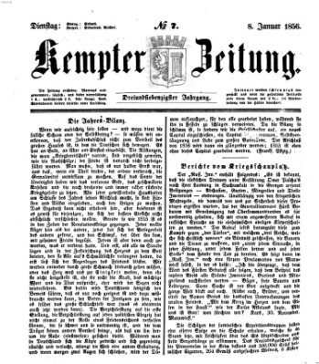 Kemptner Zeitung Dienstag 8. Januar 1856